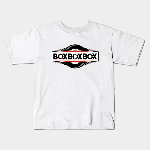 Box Box Box Formula 1 Tyre Choice Compound Design Kids T-Shirt by DavidSpeedDesign